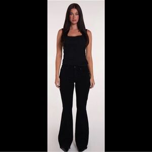 YMI Women's Classic Black Flare Jeans